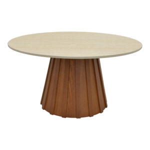 029 000442 1 Coffee table Franzel Argos The Classic sintered stone in travertine look-mdf walnut D80x40cm