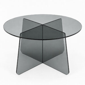 029 000448 1 Coffee table Cleary Argos The Classic tempered anthracite 8mm glass D70x45cm
