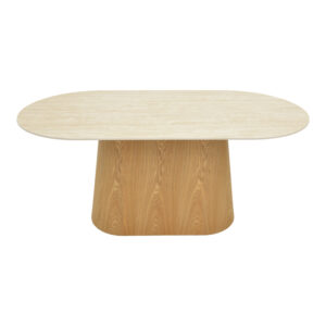 029 000450 2 Dining table Karlino Argos The Classic sintered stone in travertine look-mdf natural color 180x90x76cm