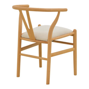 029 000463 2 Wishbone chair Argos The Classic rubberwood-fabric in natural-beige color 51x58x73cm