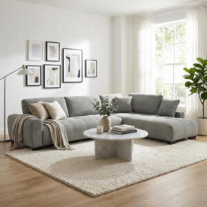Corner sofa Vaneto Argos The Classic left corner grey fabric 298x208x85cm
