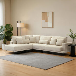 Corner sofa Maliva Argos The Classic right corner beige fabric 280x210x100cm