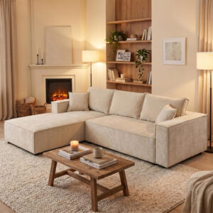 Right corner sofa Maden Argos The Classic beige fabric 279x203x90cm