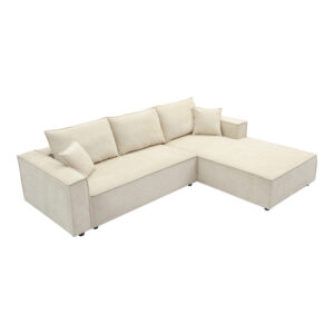 074 000114 2 Left corner sofa Maden Argos The Classic beige fabric 279x203x90cm