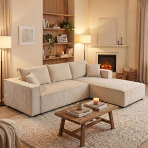 Left corner sofa Maden Argos The Classic beige fabric 279x203x90cm