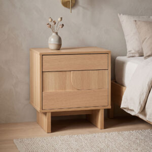 Jenfia Argos The Classic mdf bed side table in natural shade 48x39x50.5cm