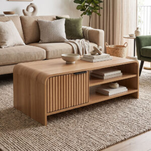 Kelba Argos The Classic mdf coffee table in natural shade 100x50x35.5cm