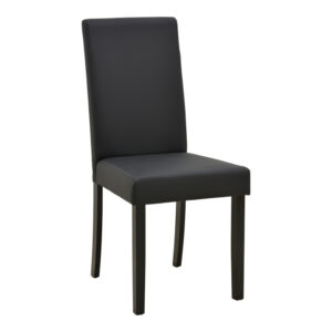 Chair Zeben Argos The Classic black PU with black color rubberwood leg 43.5x55.5x93.5cm