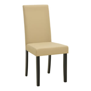 Chair Zeben Argos The Classic ecru PU with black color rubberwood leg 43.5x55.5x93.5cm