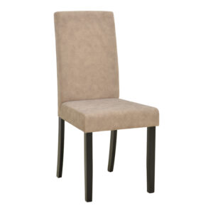 Chair Zeben Argos The Classic antique beige fabric with black color rubberwood leg 43.5x55.5x93.5cm