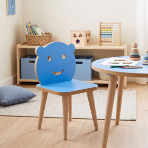 120 000680 1 Jerry Argos The Classic children's chair blue with natural 30x30x52cm