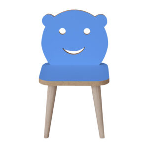 120 000680 2 Jerry Argos The Classic children's chair blue with natural 30x30x52cm