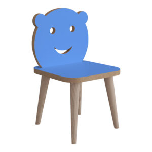 Jerry Argos The Classic children's chair blue with natural 30x30x52cm