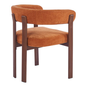 128 000086 1 Armchair Erebus Argos The Classic fabric in terracotta color with walnut metal leg 64x55x76.5cm