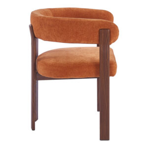 128 000086 2 Armchair Erebus Argos The Classic fabric in terracotta color with walnut metal leg 64x55x76.5cm