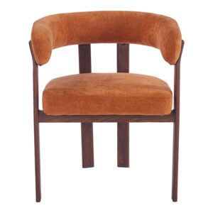 128 000086 3 Armchair Erebus Argos The Classic fabric in terracotta color with walnut metal leg 64x55x76.5cm
