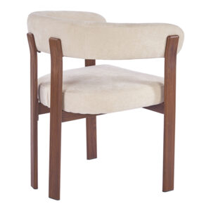 128 000087 1 Armchair Erebus Argos The Classic beige fabric with walnut metal leg 64x55x76.5cm