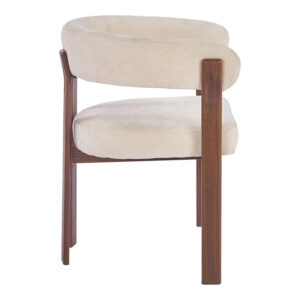 128 000087 2 Armchair Erebus Argos The Classic beige fabric with walnut metal leg 64x55x76.5cm