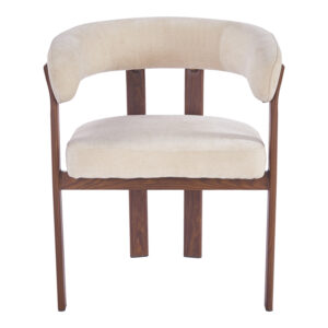128 000087 3 Armchair Erebus Argos The Classic beige fabric with walnut metal leg 64x55x76.5cm