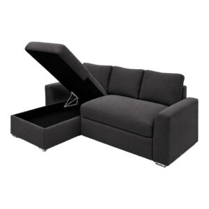 165 000018 2 Βelle Argos The Classic reversible corner sofa bed anthracite fabric 236x164x88cm