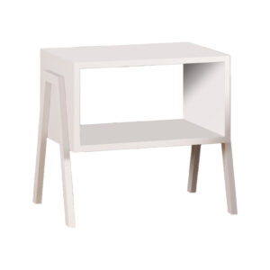 Taffa Argos The Classic bedside table with white metal legs in white shade 49x35x49cm