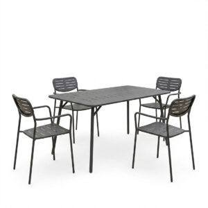 200 001680 1 Moraja Deraby Argos The Classic set of 5 pieces black metal 140x80x72cm