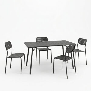 200 001682 1 Moraja Deraby Ι Argos The Classic set of 5 pieces black metal 140x80x72cm