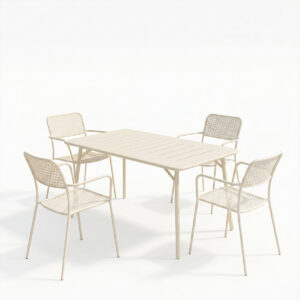 200 001684 1 Moraja Federal Argos The Classic set of 5 pieces cream metal 140x80x72cm
