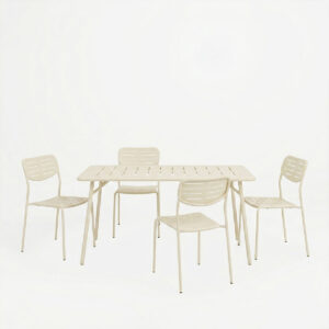 200 001685 1 Moraja Deraby Ι Argos The Classic set of 5 pieces cream metal 140x80x72cm