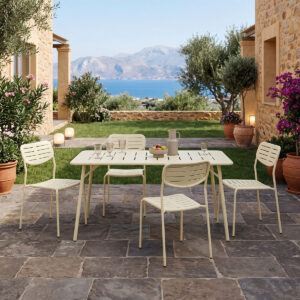 Moraja Deraby Ι Argos The Classic set of 5 pieces cream metal 140x80x72cm