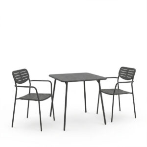 200 001689 1 Moraja Deraby Argos The Classic set of 3 pieces black metal 70x70x73cm