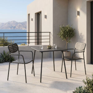 Moraja Deraby Argos The Classic set of 3 pieces black metal 70x70x73cm