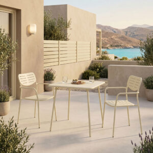 Moraja Deraby Argos The Classic set of 3 pieces cream metal 70x70x73cm