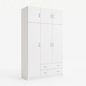 200 002080 2 Three door wardrobe with overhead storage Alvia Argos The Classic white 150x51x240cm