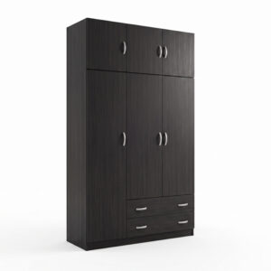 200 002082 2 Three door wardrobe with overhead storage Alvia Argos The Classic wenge 150x51x240cm