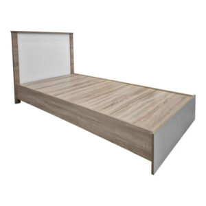 200 002096 1 Athos Sonoma-White Bedroom Set with 2 Door Wardrobe and Dreamer Mattress 90x190cm 3 Piece Set