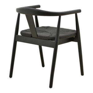 263 000062 2 Gernine armchair Argos The Classic black solid beech wood with rope 56x49x73cm