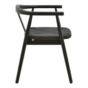 263 000062 3 Gernine armchair Argos The Classic black solid beech wood with rope 56x49x73cm