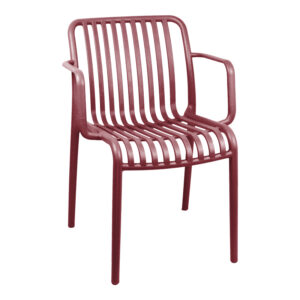 Armchair Zoi Argos The Classic stackable burgundy red PP 54x57.5x79cm