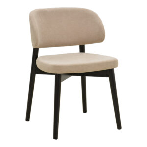 Chair Siena Argos The Classic beige fabric black rubberwood 48x50x81cm