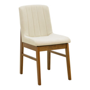Chair Dalby Argos The Classic ecru fabric walnut rubberwood 50x45x85.5cm