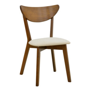 Chair Canon Argos The Classic wlanut rubberwood with ecru fabric 43x52x83.5cm