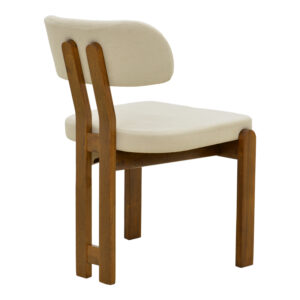 381 000024 1 Chair Genoa Argos The Classic walnut rubberwood and ecru fabric 50x43x82cm