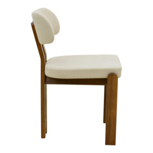381 000024 2 Chair Genoa Argos The Classic walnut rubberwood and ecru fabric 50x43x82cm