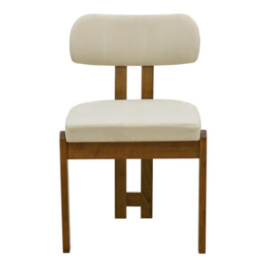 381 000024 3 Chair Genoa Argos The Classic walnut rubberwood and ecru fabric 50x43x82cm