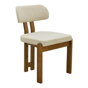 Chair Genoa Argos The Classic walnut rubberwood and ecru fabric 50x43x82cm