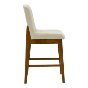 381 000026 2 Bar stool Dalby Argos The Classic walnut rubberwood and ecru fabric 50x45x102.5cm