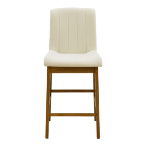 381 000026 3 Bar stool Dalby Argos The Classic walnut rubberwood and ecru fabric 50x45x102.5cm