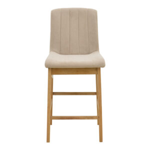 381 000027 3 Bar stool Dalby Argos The Classic sonoma rubberwood and beige fabric 50x45x102.5cm