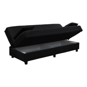 438 000001 2 Three seater sofabed Romina Argos The Classic with storege space beige fabric 180x75x85cm